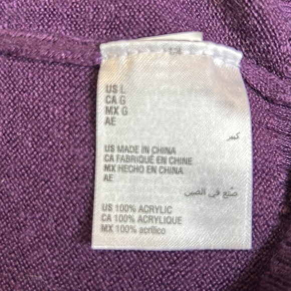 Sweater Tank Top‎ Scarf Set Purple Rhinestone Embellished Knit Outfit - Picture 8 of 8